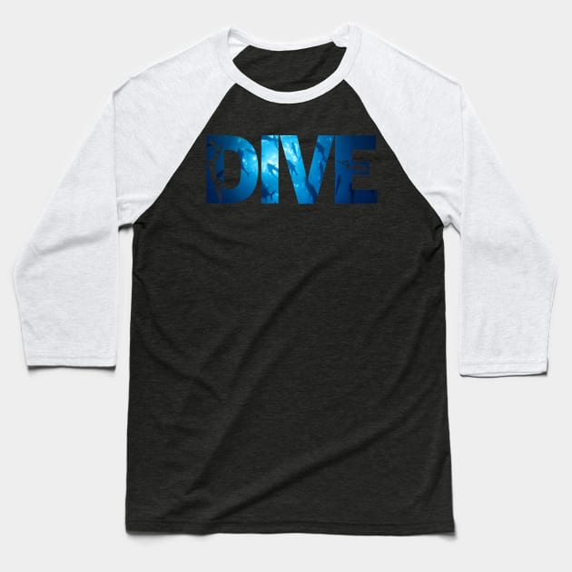 Scuba Diving Dive Underwater Fish Baseball T-Shirt by JeZeDe